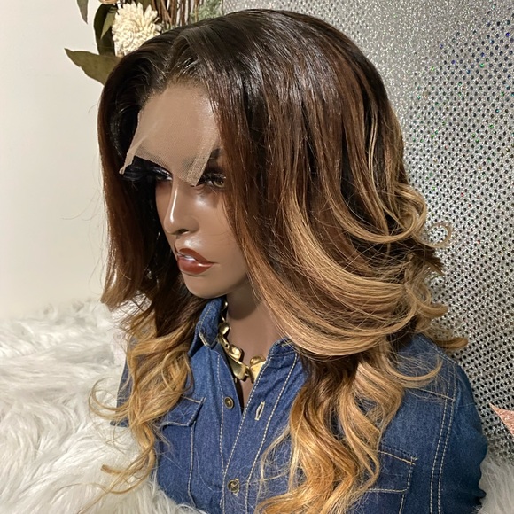 🔥New 26” Sexy Akiriya 4X5 Closure Ombré 💯Brazilian Human Hair Closure Wig🔥 - Picture 9 of 14